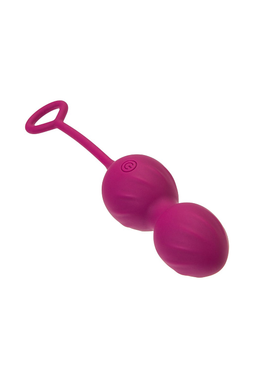 Бордовые вагинальные шарики Moussy с вибрацией и пультом ДУ ToyFa