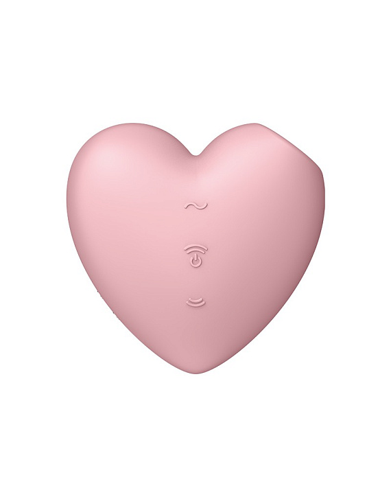 Розовый вибромассажер Cutie Heart с вакуум-волновой стимуляцией Satisfyer
