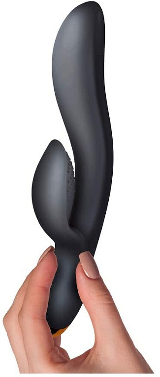 Черный вибратор-кролик Regala Rabbit - 22,5 см. - силикон
