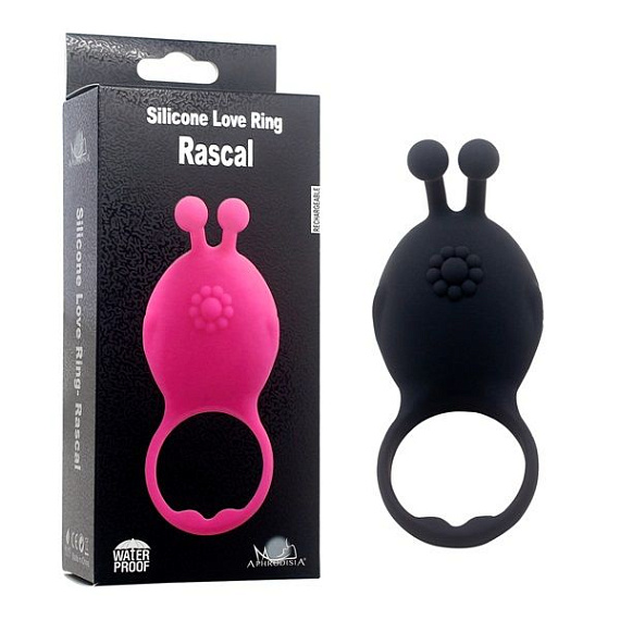 Черное виброкольцо на пенис Rascal от Intimcat