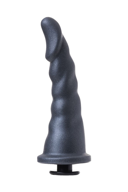Черная насадка для страпона Axel - 17,5 см. - поливинилхлорид (ПВХ, PVC)