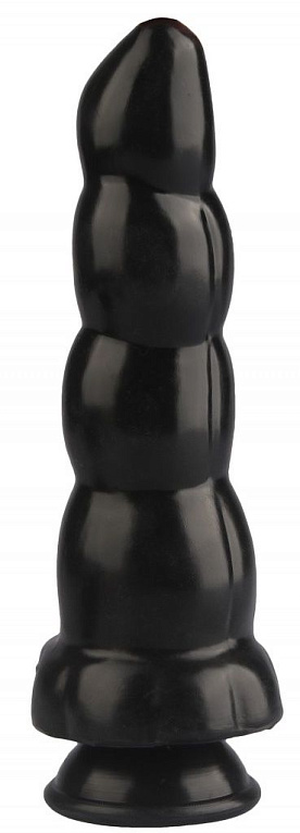 Черная анальная втулка-елочка - 22 см. Сумерки богов