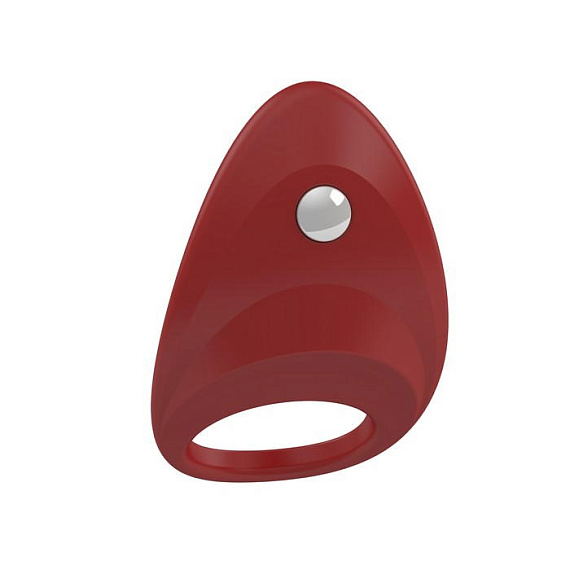 Красное эрекционное кольцо B7 с вибрацией - силикон
