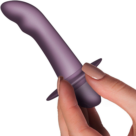 Фиолетовый вибратор для G-стимуляции Tickety-Boo - 11 см. - силикон