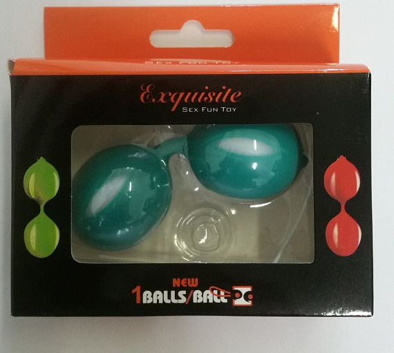 Зеленые вагинальные шарики со шнурком - силикон