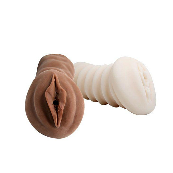 Комплект мастурбаторов-вагин - телесная и темнокожая от Intimcat