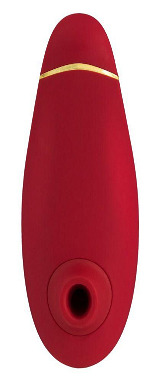 Красный бесконтактный клиторальный стимулятор Womanizer Premium от Intimcat