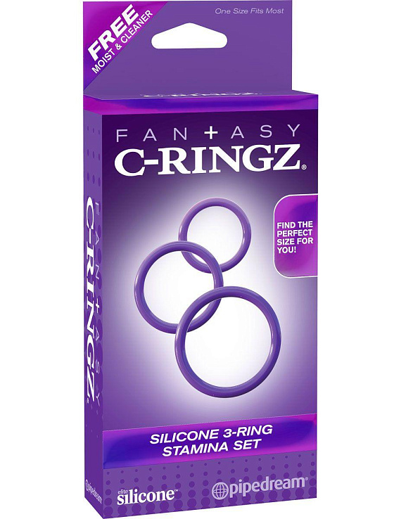 Набор из трех эрекционных колец Silicone 3-Ring Stamina Set от Intimcat