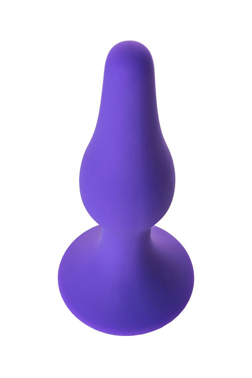 Фиолетовая анальная пробка - 12,5 см. - силикон