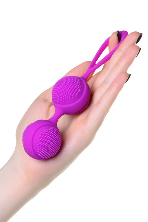 Фиолетовые вагинальные шарики с ресничками JOS NUBY - фото 5