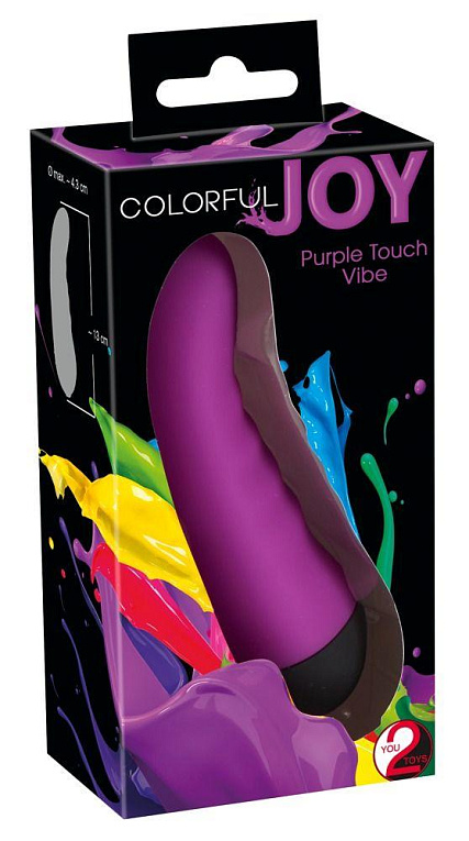 Фиолетовый мини-вибратор Colorful Joy - 13 см. от Intimcat