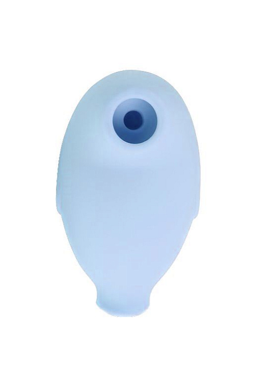 Голубой перезаряжаемый вакуумный стимулятор Penguin - анодированный пластик, силикон