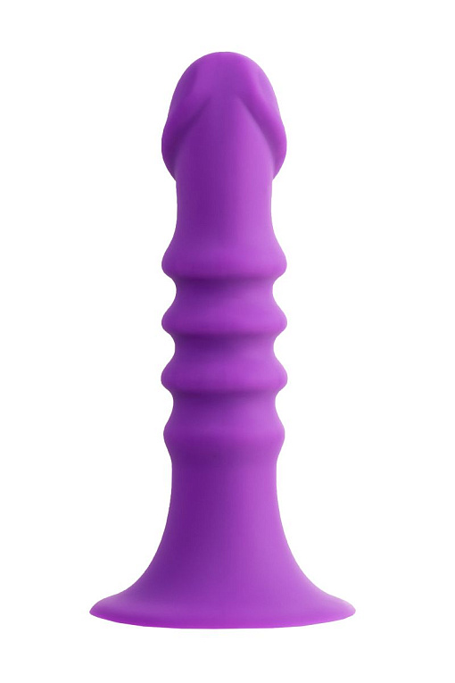 Фиолетовый анальный фаллоимитатор Drilly - 14 см. A-toys