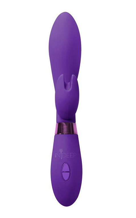 Фиолетовый вибратор Leyla с клиторальным отростком - 20,5 см. от Intimcat