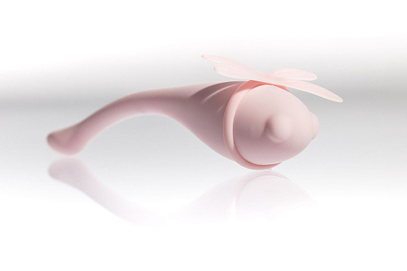 Розовый вибратор в форме стрекозы Liebelulla Rosa - 18 см. - силикон