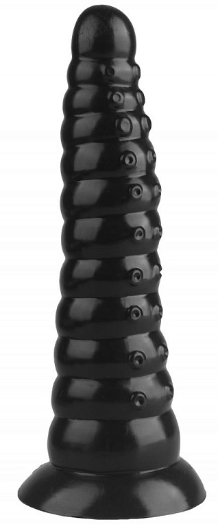 Черная коническая анальная втулка - 25 см. от Intimcat