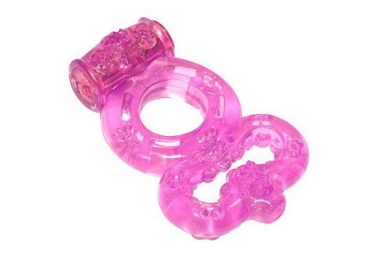 Розовое эрекционное кольцо Rings Treadle с подхватом - Термопластичная резина (TPR)