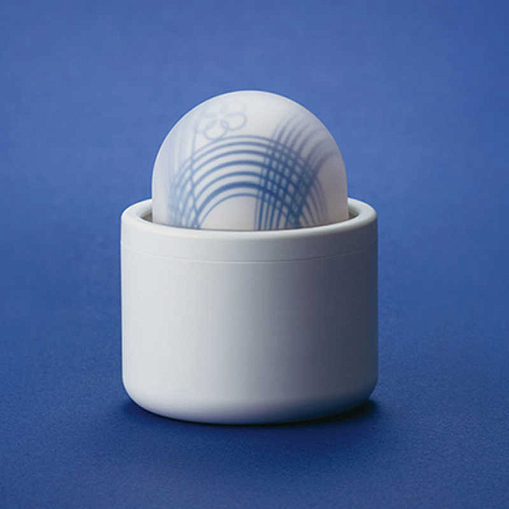 Белый вибромассажёр Temari Mizu - анодированный пластик, силикон