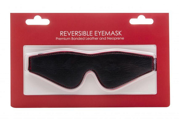 Чёрно-красная двусторонняя маска на глаза Reversible Eyemask Shots Media BV
