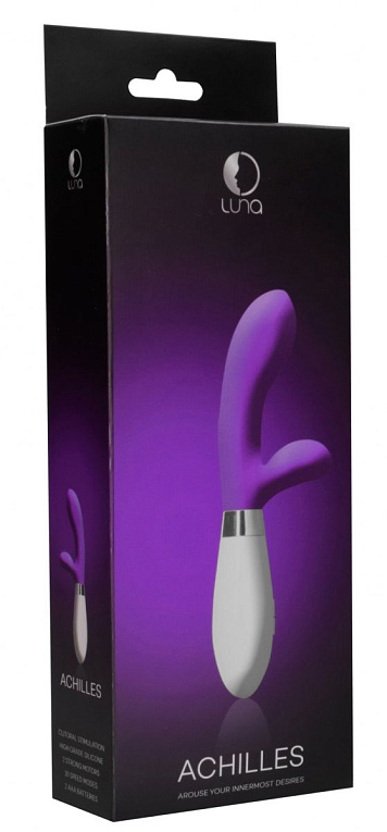 Фиолетовый вибратор-кролик Achilles - 20,5 см. - силикон