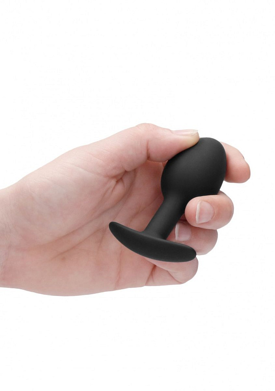 Черная анальная пробка N 89 Self Penetrating Butt Plug - 8,3 см. - силикон