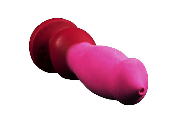 Розово-красный фаллоимитатор  Стаффорд medium  - 24 см. - силикон