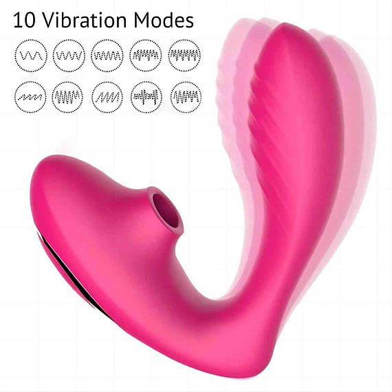 Розовый вибромассажер Clitoral Sucking Vibrator OG для стимуляции клитора и точки G Tracy s Dog