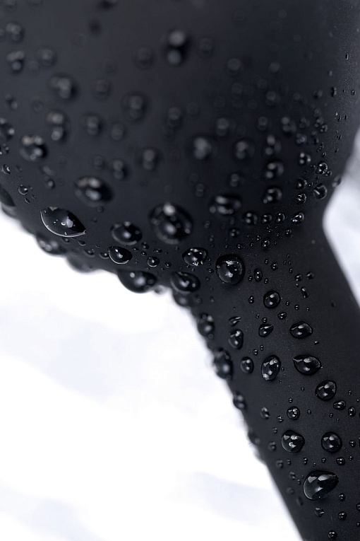 Черная анальная втулка с прозрачным стразом - 7,2 см. - фото 10