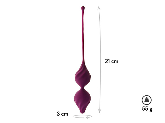 Фиолетовые вагинальные шарики Alcor - силикон