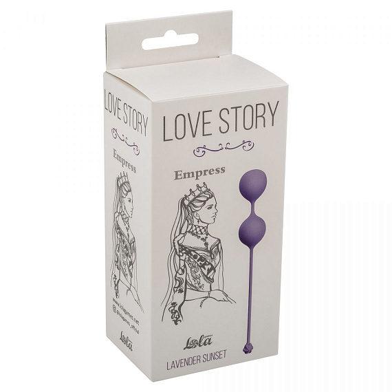 Фиолетовые вагинальные шарики Love Story Empress Lavender Sunset - силикон