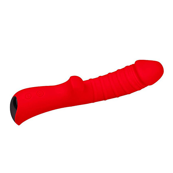 Красный вибромассажер 5  Silicone Wild Passion - 19,1 см. Erokay