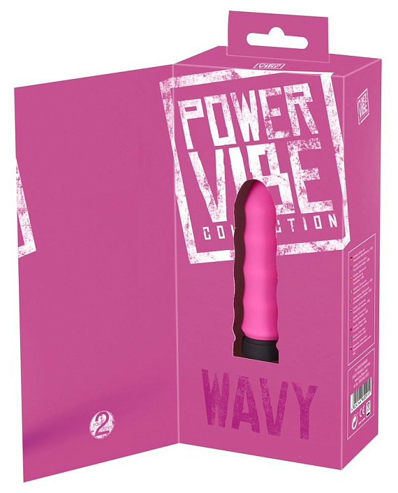 Розовый мини-вибратор Power Vibe Wavy - 9,7 см. Orion
