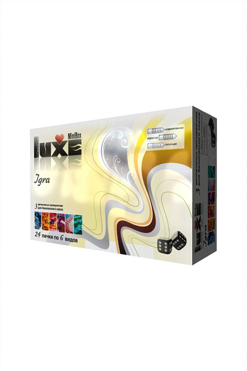 Презервативы Luxe Mini Box Игра - 1 блок (24 уп. по 3 шт. в каждой) - латекс