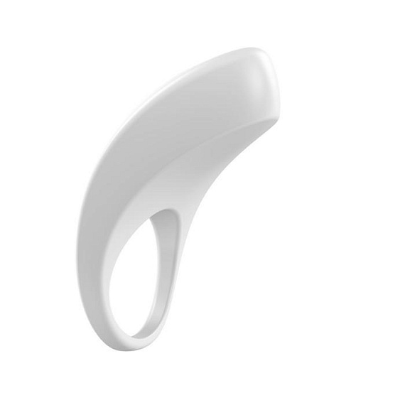 Белое эрекционное кольцо B7 с вибрацией от Intimcat