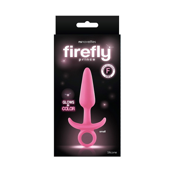 Розовая анальная пробка Firefly Prince Small - 10,9 см. - силикон