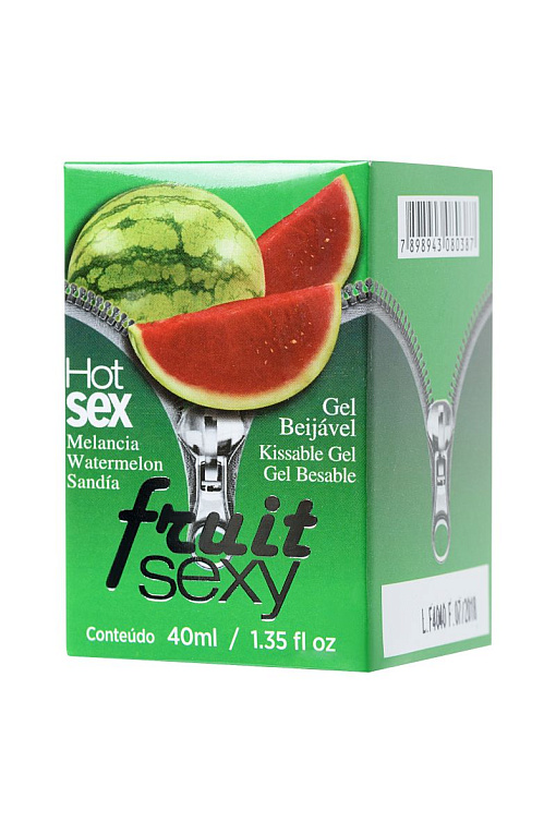 Массажное масло FRUIT SEXY Watermelon с ароматом арбуза и разогревающим эффектом - 40 мл. - 