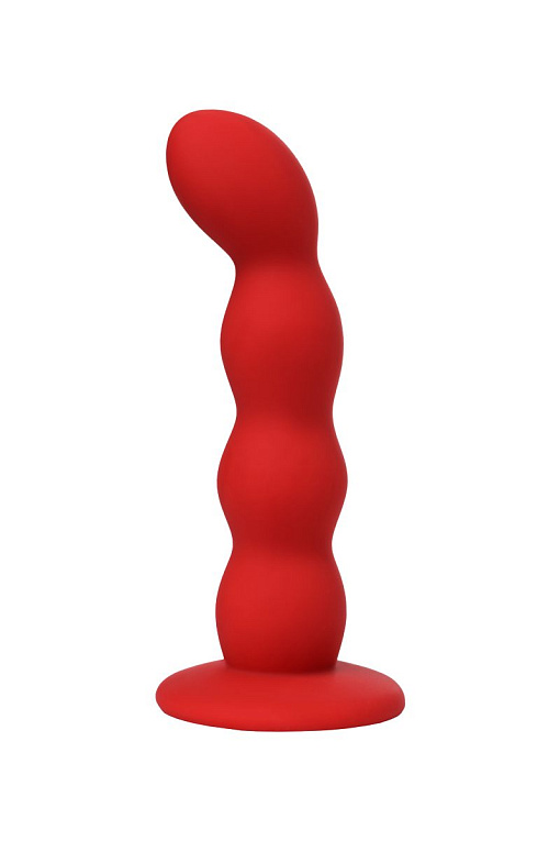 Красный силиконовый анальный фаллоимитатор Favorite - 13 см. ToyFa