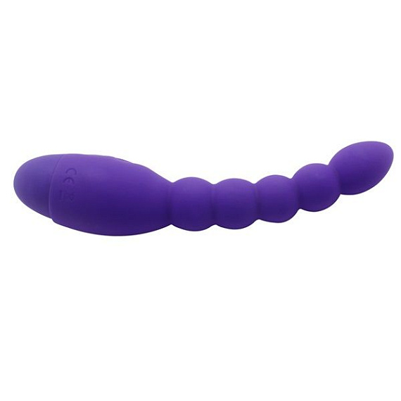 Фиолетовый анальный вибростимулятор-елочка Lovers Beads - 19 см. от Intimcat