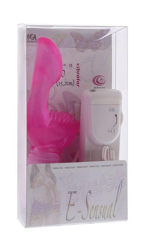 Розовый вибростимулятор-пальчик E-SENSUAL - поливинилхлорид (ПВХ, PVC)