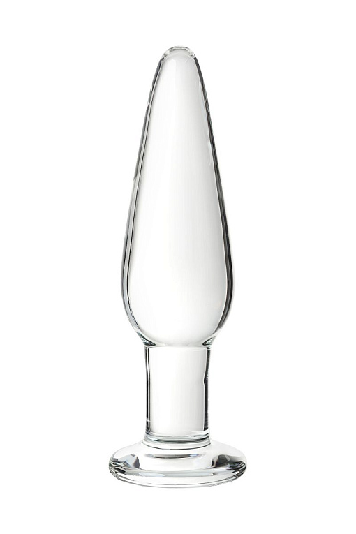 Набор из трех стеклянных анальных пробок с круглым ограничителем Sexus Glass от Intimcat