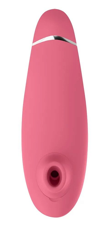 Розовый клиторальный стимулятор Womanizer Premium 2 - анодированный пластик, силикон