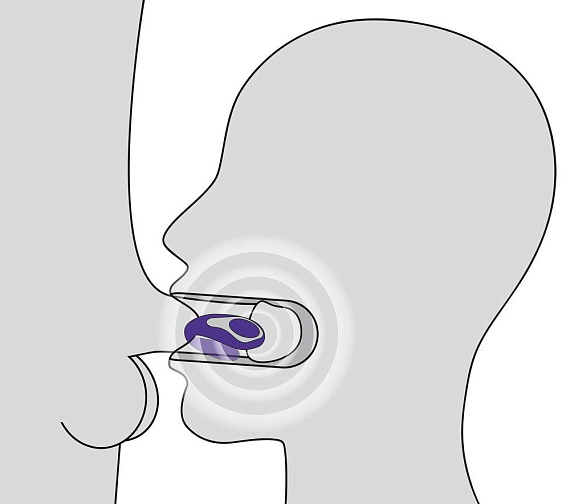 Фиолетовый вибратор для усиления ощущений от оральных ласк Blowjob - фото 5