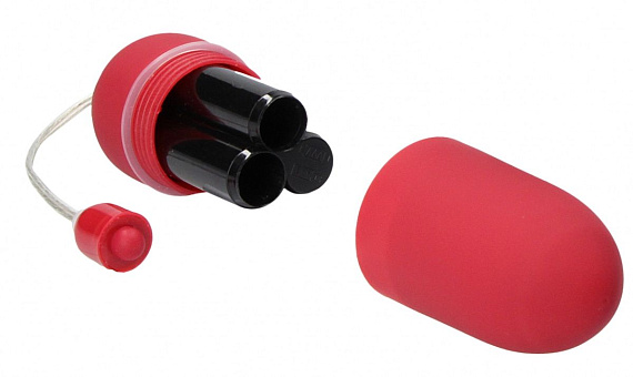 Красное гладкое виброяйцо Vibrating Egg - 8 см. - анодированный пластик (ABS)