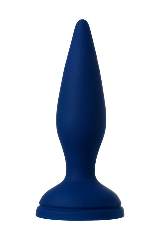 Синяя анальная вибровтулка OPlay Unico с пультом ДУ - 13,5 см. от Intimcat