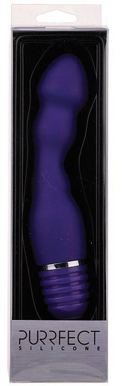 Фиолетовый вибромассажер для анальной стимуляции PURRFECT SILICONE ANAL VIBE - 15 см. - силикон