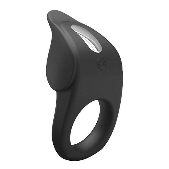Черное эрекционное кольцо с вибрацией Vibrating Susanna - силикон