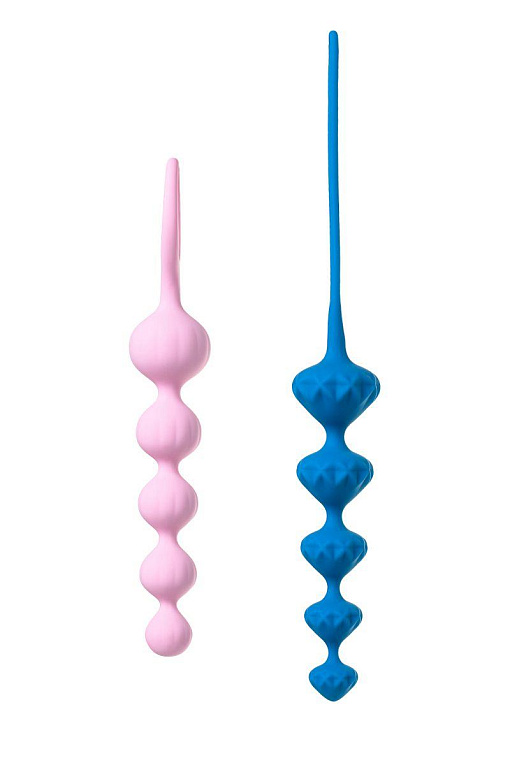 Набор из 2 цветных анальных цепочек Satisfyer Love Beads - силикон