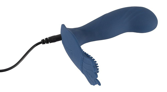 Синий вибростимулятор простаты Vibrating Butt Plug - 11,7 см. - фото 7