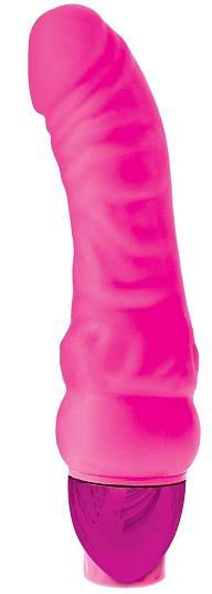 Розовый вибромассажер Mr. Right Vibrator - 18,4 см.