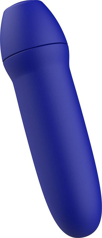 Синяя рельефная вибропуля Bmine Basic Reflex - 7,6 см. от Intimcat